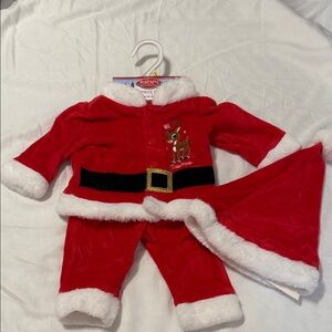 Red Santa Claus Baby Set with Hat